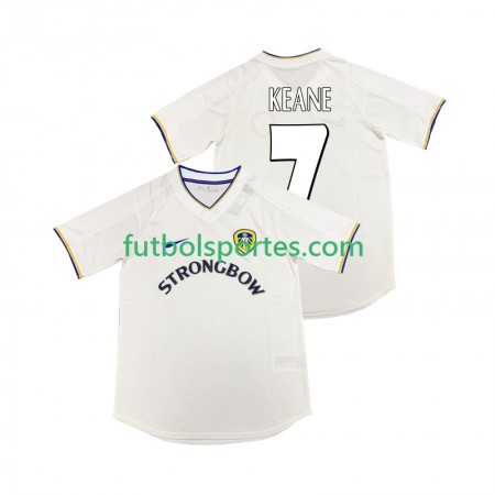 Camiseta Leeds United KEANE 7 2000 2001 Retro Primera Equipación